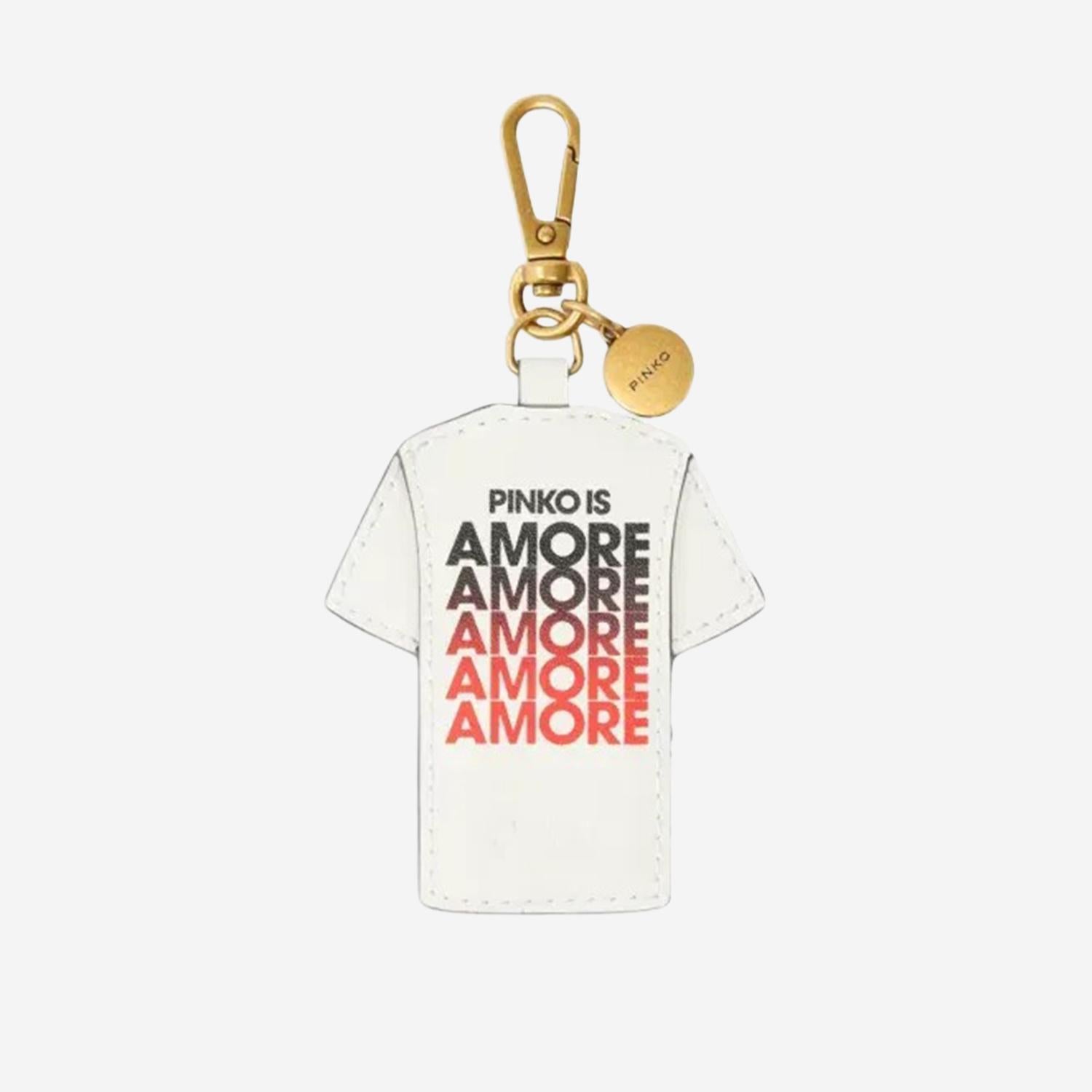CHARM PORTACHIAVI T-SHIRT PINKO IS AMORE 106363 A0F1ZRFQ PINKO 