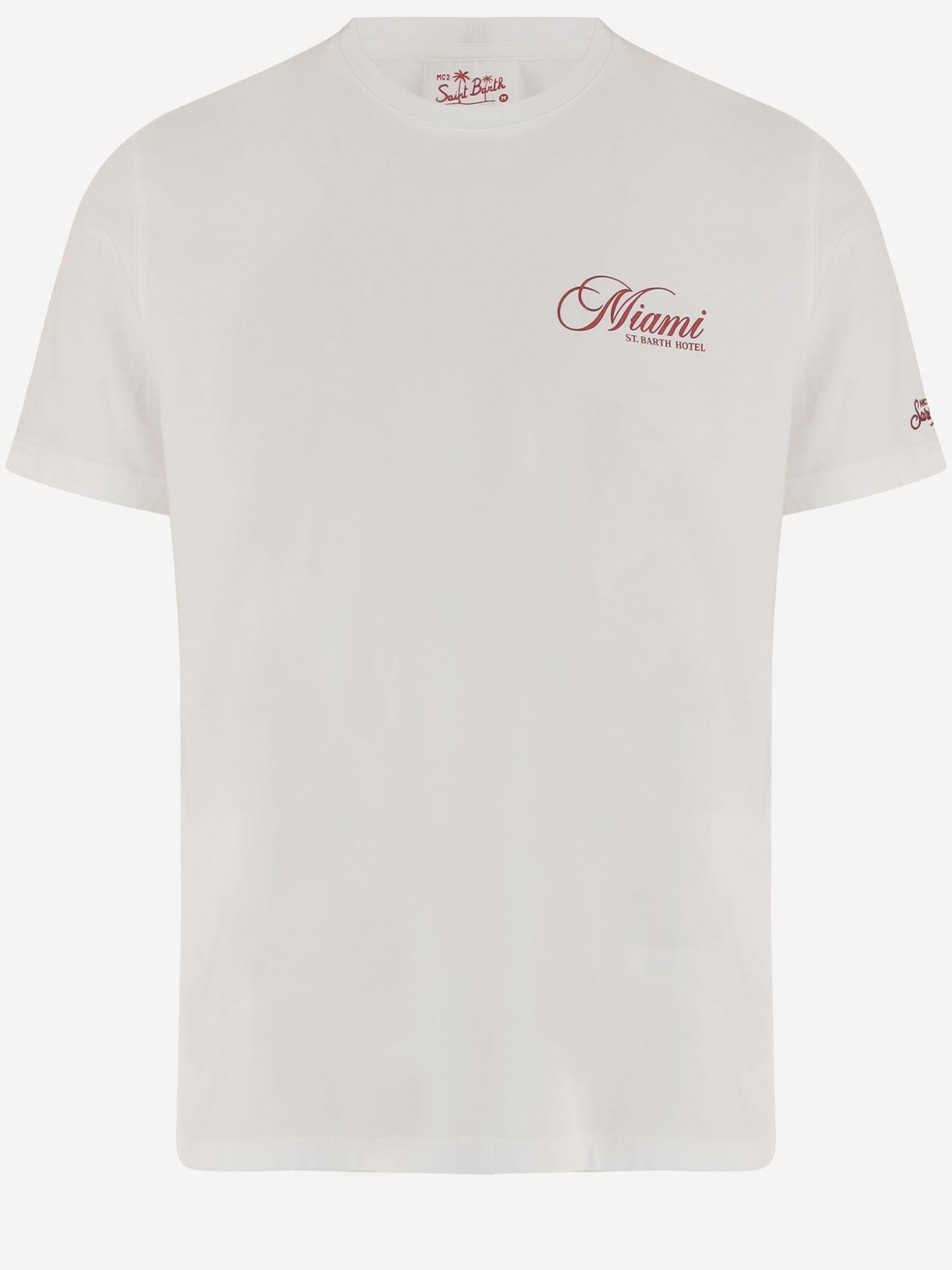 T-SHIRT IN COTONE CON STAMPA PRL0002 00385L MC2 SAINT BARTH 
