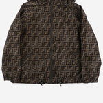 GIACCA REVERSIBILE CON CAPPUCCIO E MOTIVO FF JUA092 AEYCF0QA1 FENDI KIDS 