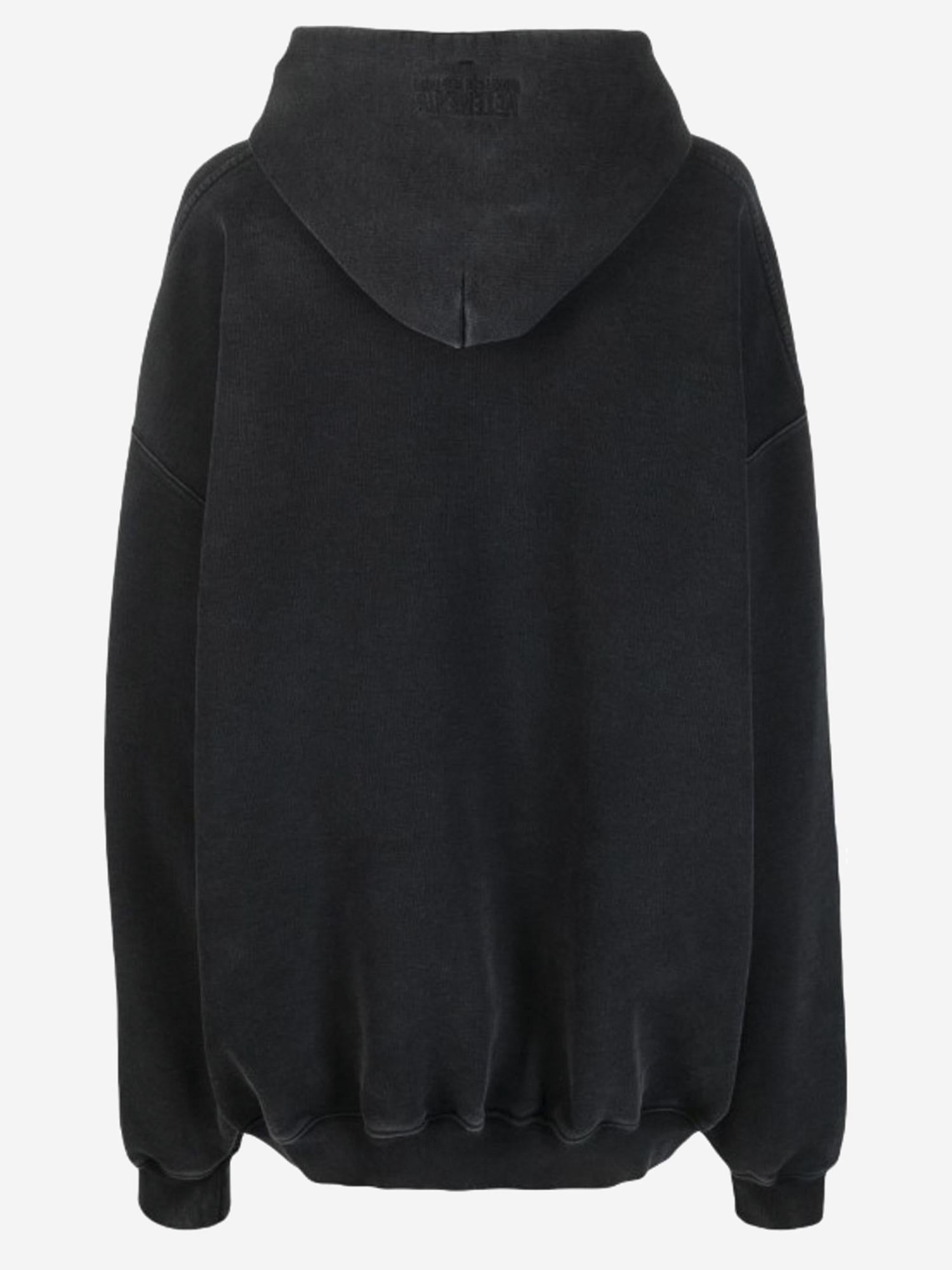 FELPA IN MISTO COTONE CON LOGO UE54HD220B BLACK VETEMENTS 