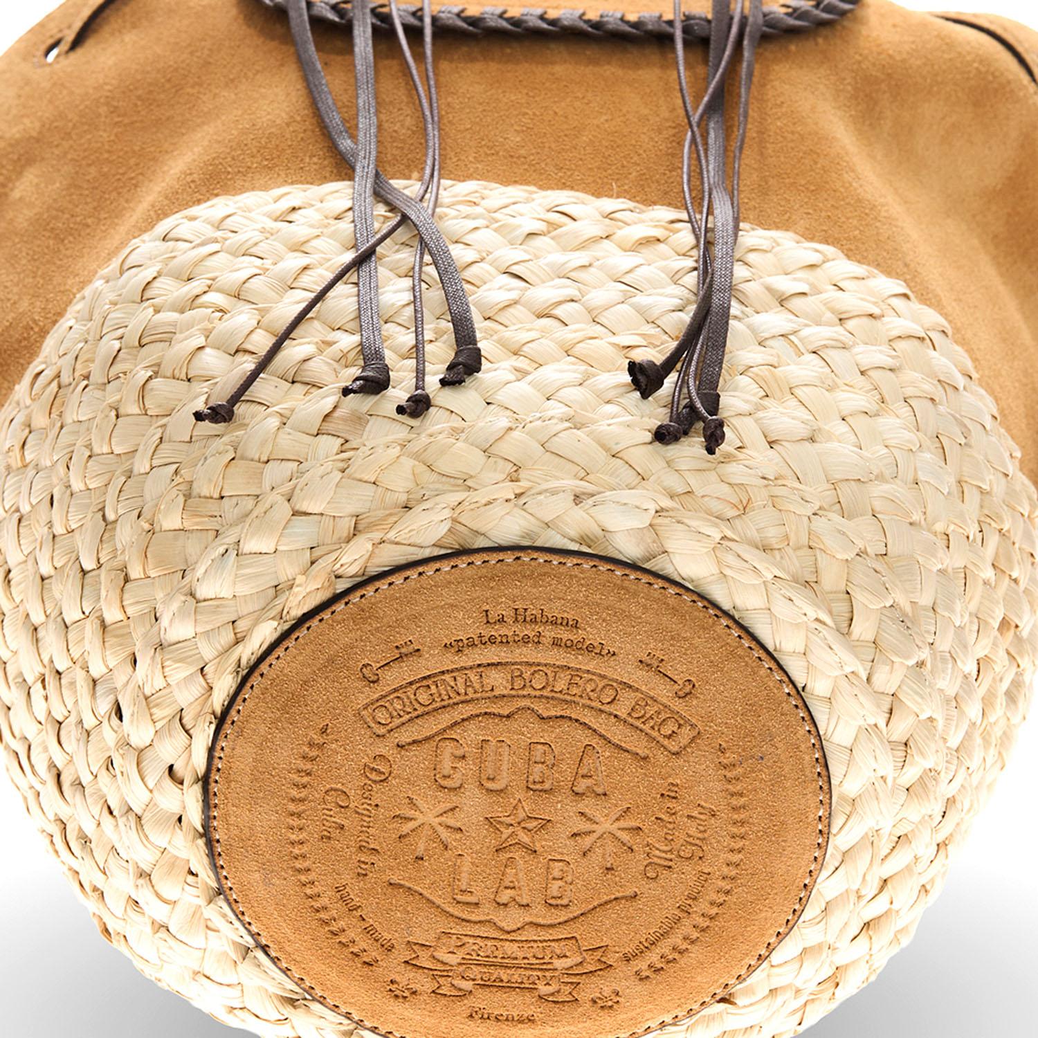 BORSA BOLERO IN SUEDE E RAFIA BOLEROCACAO NATURAL CUBA LAB 