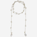 COLLANA CON PERLE VCREAM WHITEROSEGRIGIO MELA 
