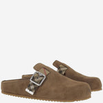 MULES  IN PELLE SCAMOSCIATA 8113393 JUTE BURBERRY 