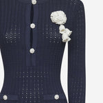 ABITO CORTO IN MISTO VISCOSA STRETCH PF25094SBL BLUE SELF PORTRAIT 