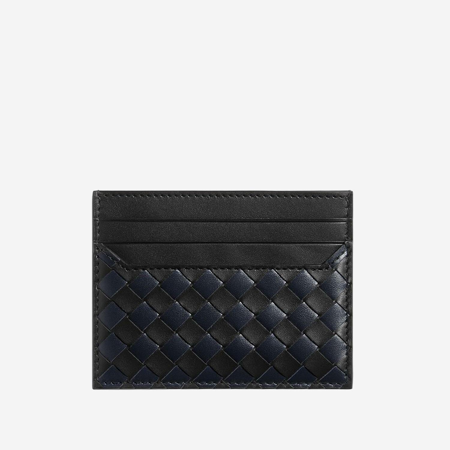 PORTACARTE IN PELLE CON MOTIVO INTRECCIATO 817397 V5I411126 BOTTEGA VENETA 