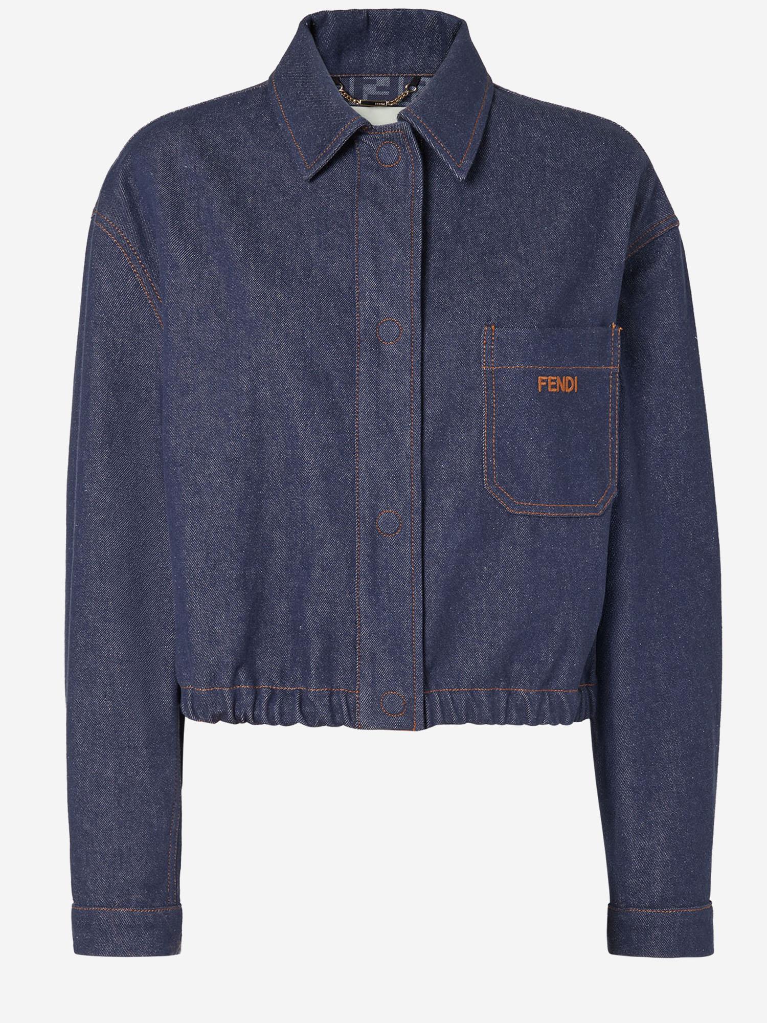 GIACCA IN DENIM DI COTONE CON LOGO FLF856 AOHSF0QB0 FENDI 