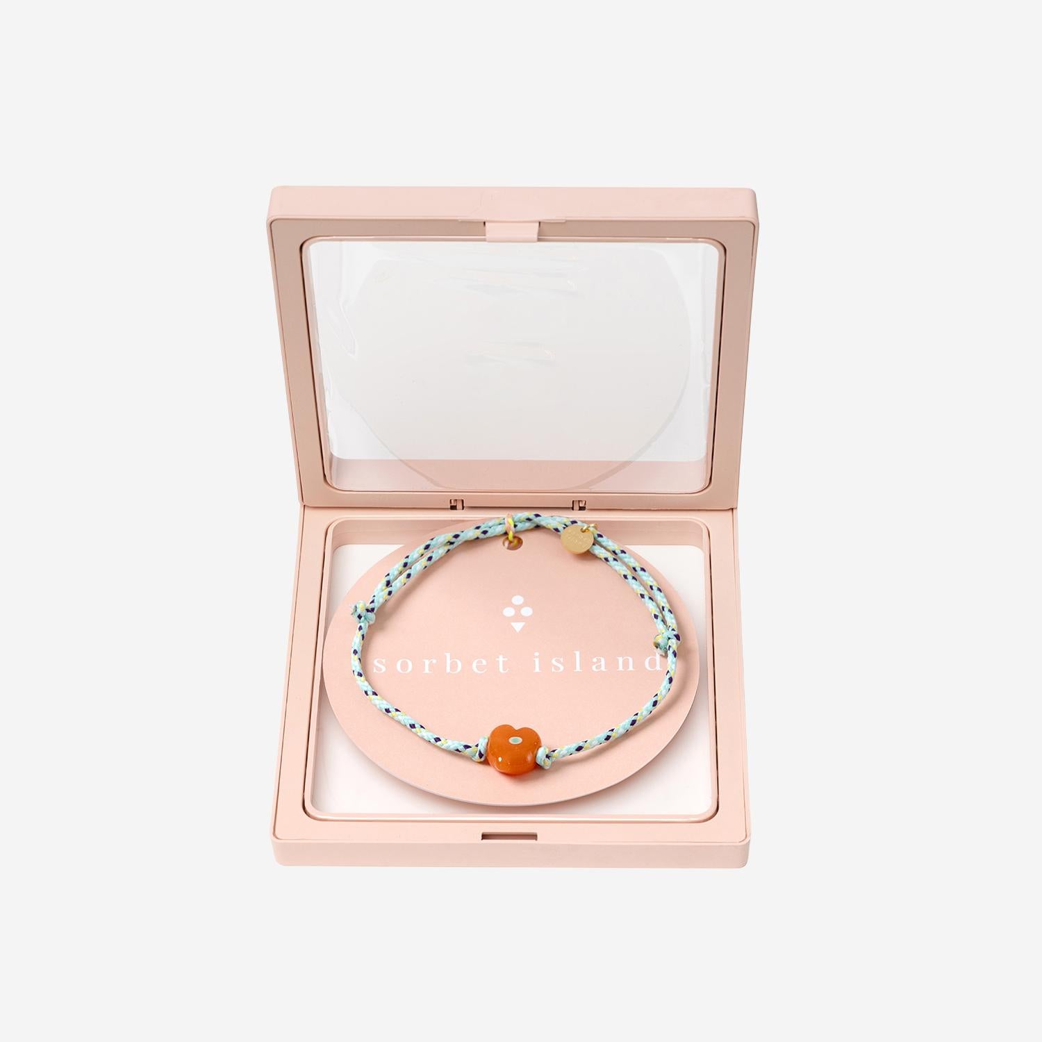 Bracciale Guardian con perla in vetro GUARDIANHEARTGLASS ORANGE SORBET ISLAND 