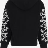 FELPA IN COTONE CON STAMPA E LOGO AKJYHD 1011Black AMIRI KIDS 