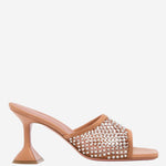 SANDALI LUPITA CRYSTAL LUPITACRYSTALNETSLIPPER 70LATTEWHITE AMINA MUADDI 