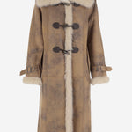 CAPPOTTO IN NYLON CON DETTAGLI IN PELLICCIA PZ119 SLV003 UNCOMMON 