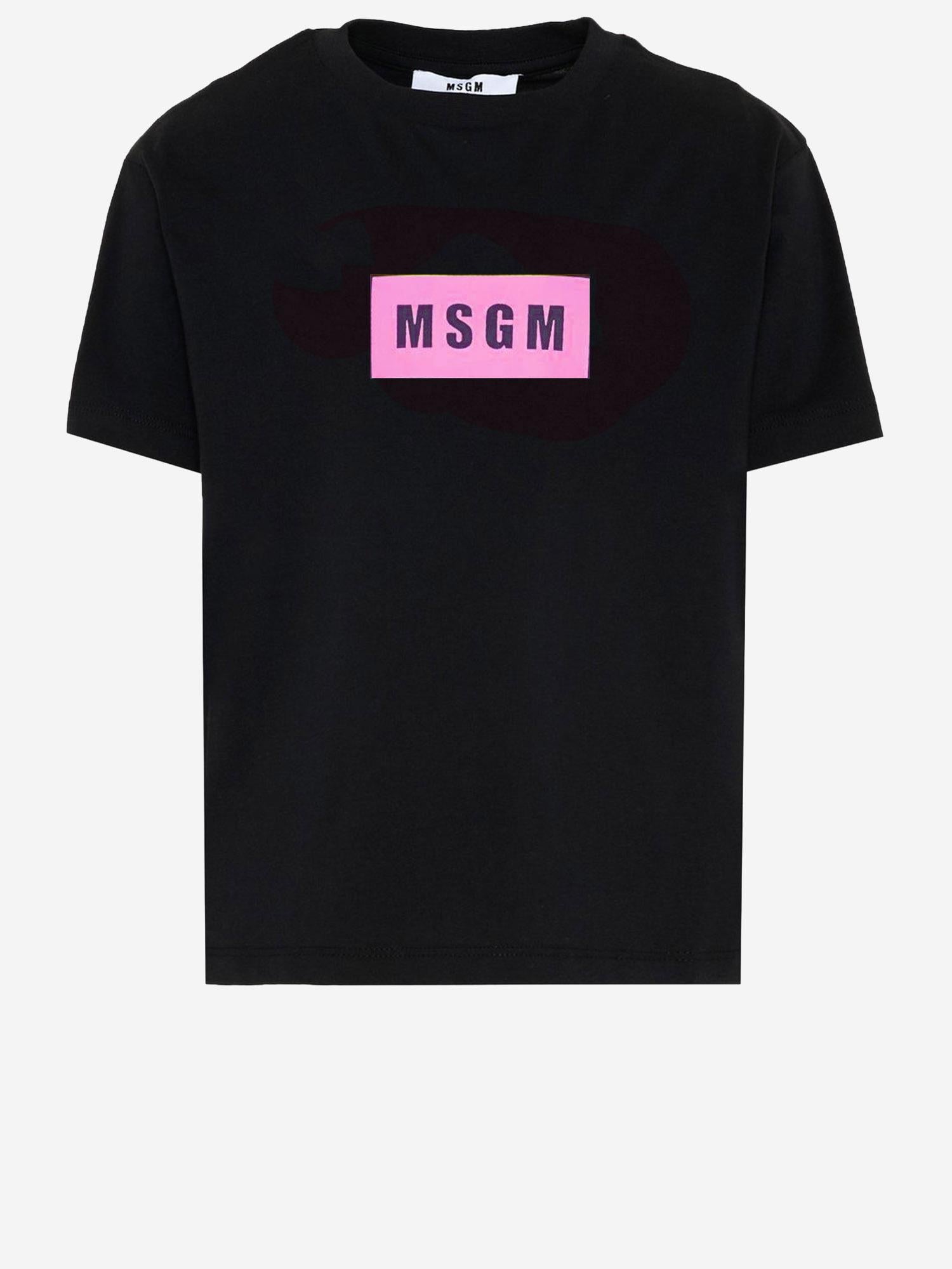 T-SHIRT IN COTONE CON LOGO S6MSJUTH005 11088 MSGM KIDS 