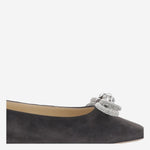 Ballerine pelle scamosciata con doppio fiocco S094510 SUEBLK MACH & MACH 