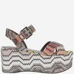 SANDALI PLATFORM IN MISTO VISCOSA MWF033 128 MISSONI 