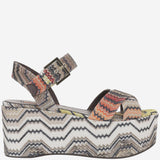 SANDALI PLATFORM IN MISTO VISCOSA MWF033 128 MISSONI 