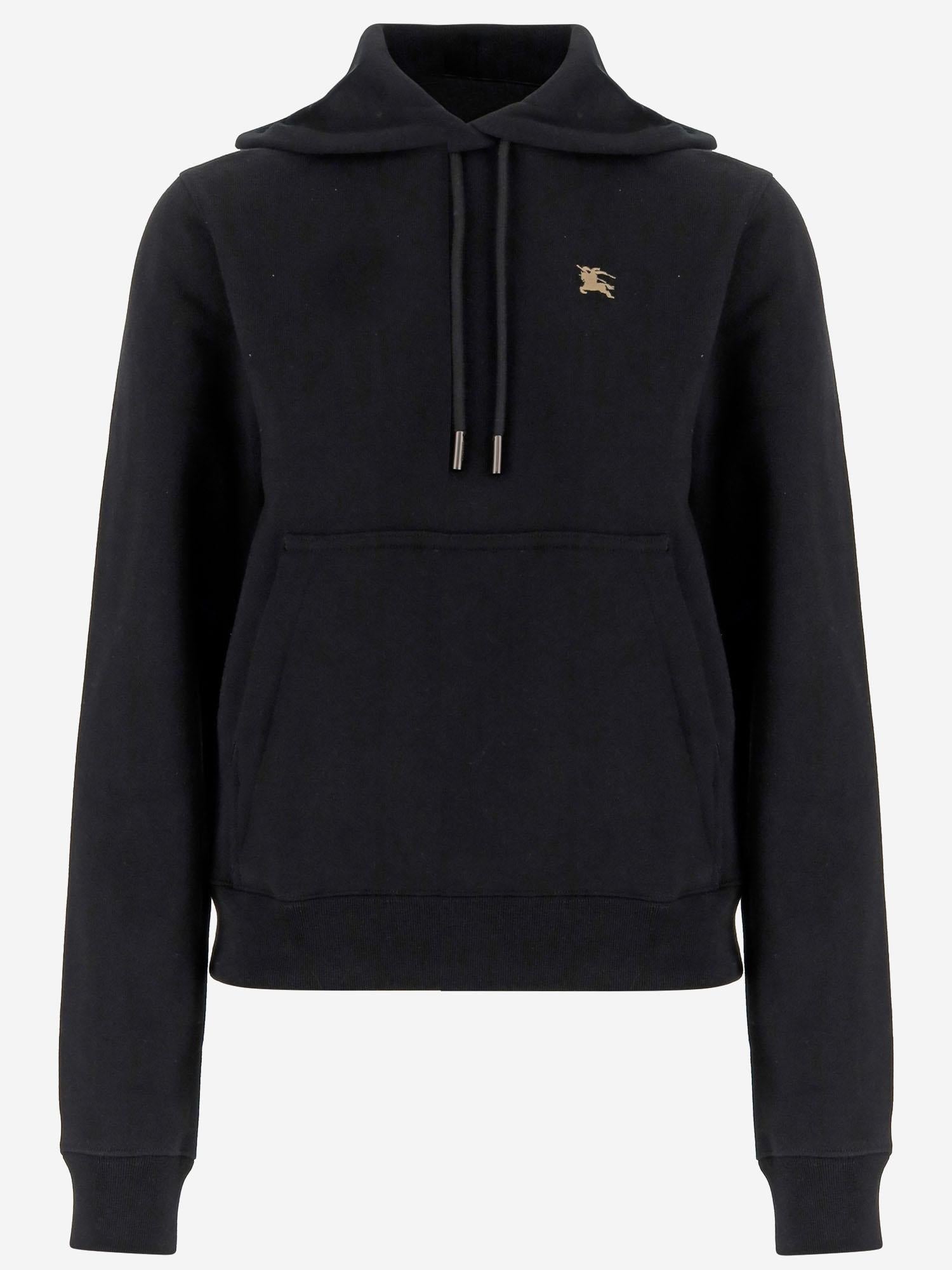 FELPA IN COTONE CON LOGO 8110966 BLACK BURBERRY 