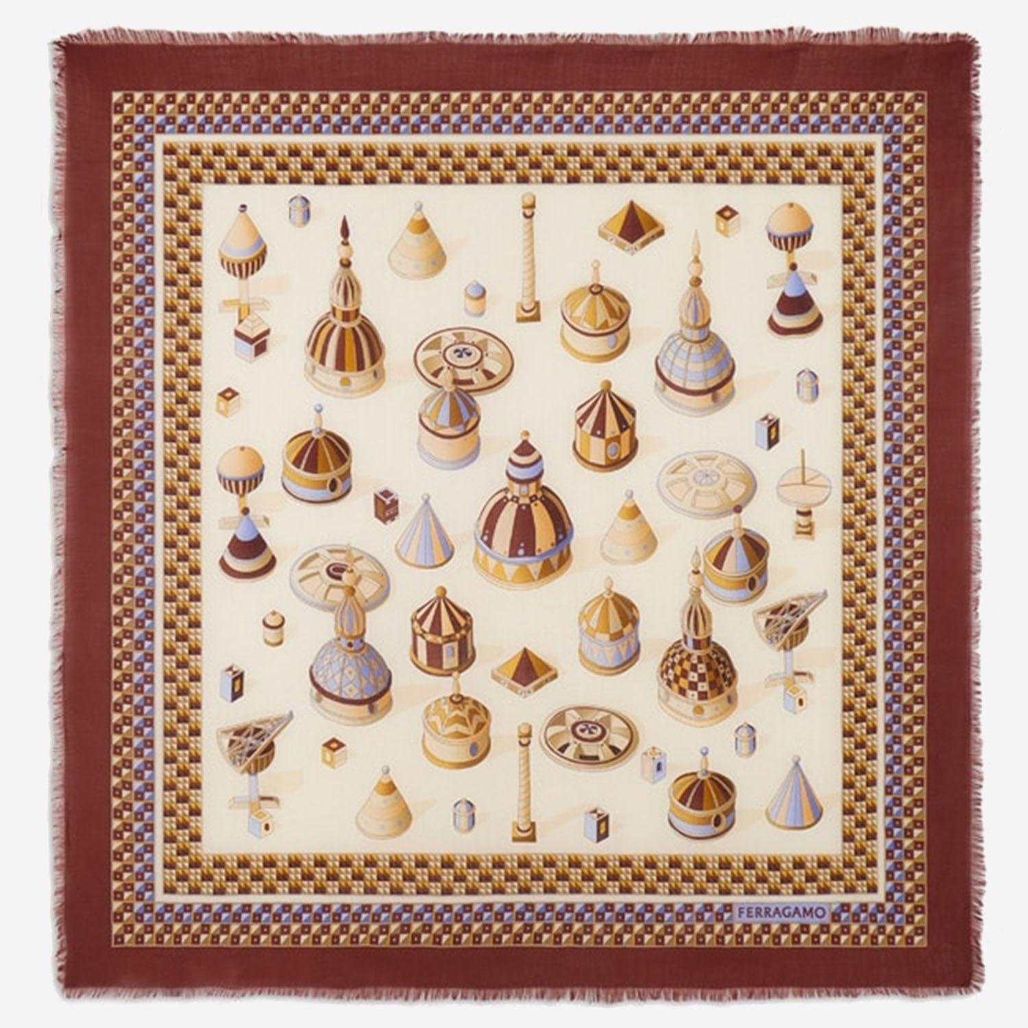 FOULARD IN SETA CON STAMPA NADIR 310197 003 SALVATORE FERRAGAMO 