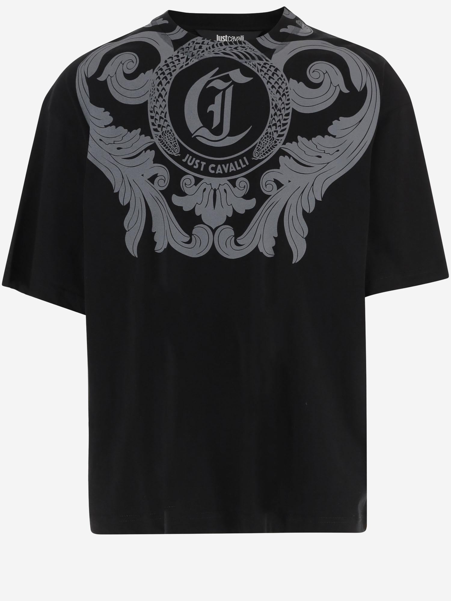 T-SHIRT IN COTONE CON STAMPA 80OAHT17 CJ110899 JUST CAVALLI 