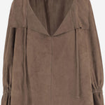 Blusa Dicte in pelle scamosciata 103674 11A BY MALENE BIRGER 