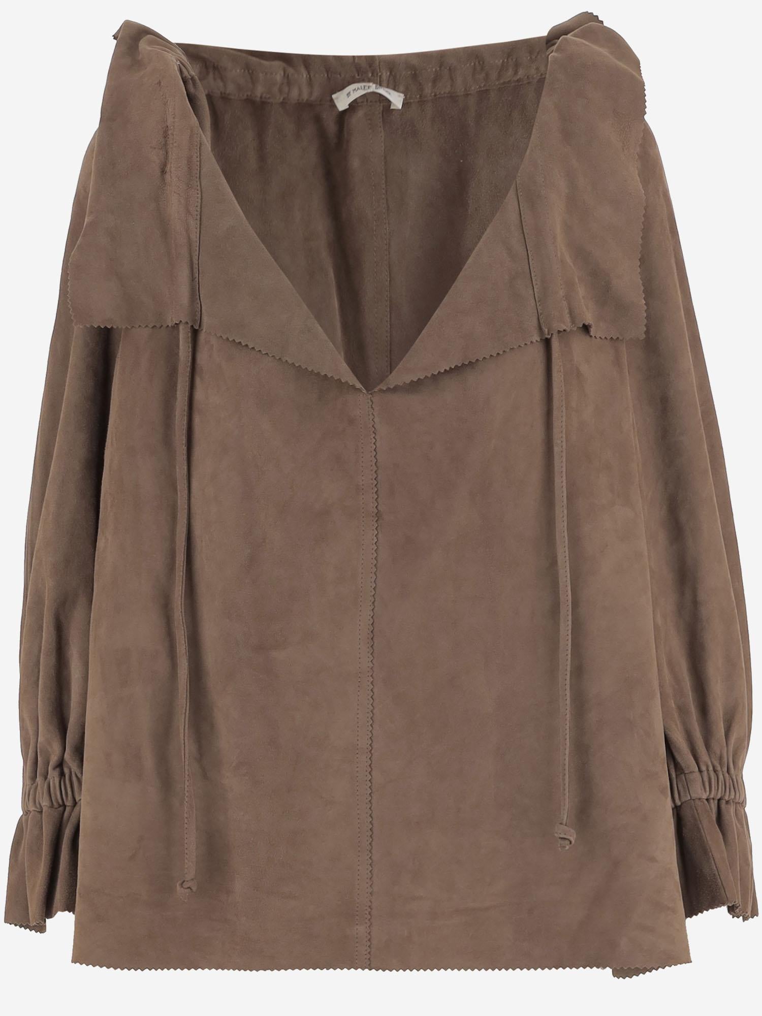 Blusa Dicte in pelle scamosciata 103674 11A BY MALENE BIRGER 
