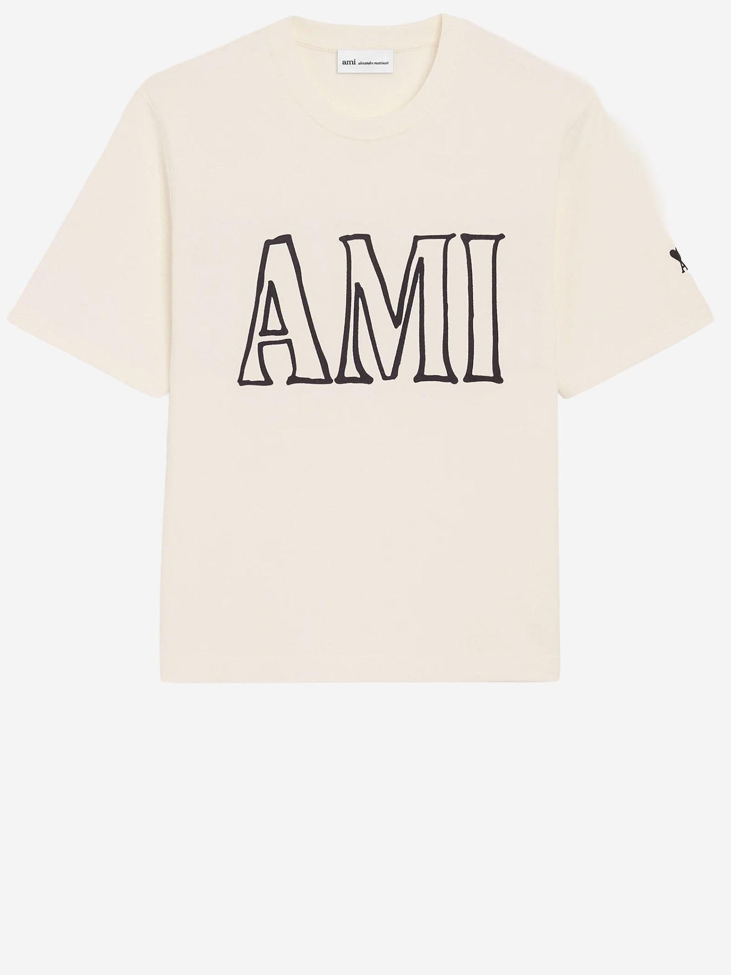 T-SHIRT IN COTONE CON STAMPA AMI PARIS UTS380726 136 AMI 