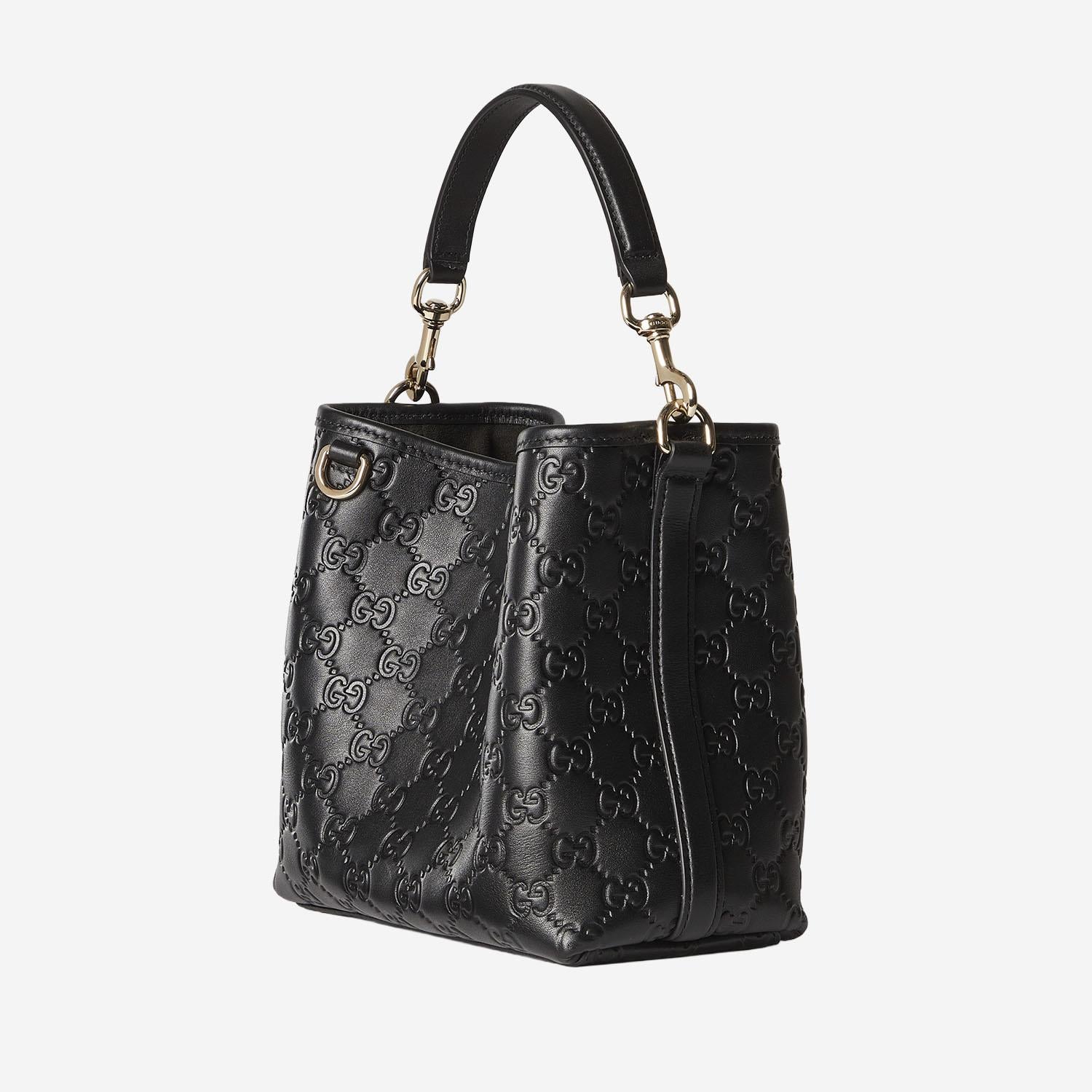 Borsa a secchiello GG Emblem piccola 815118 AAFDV1000 GUCCI 