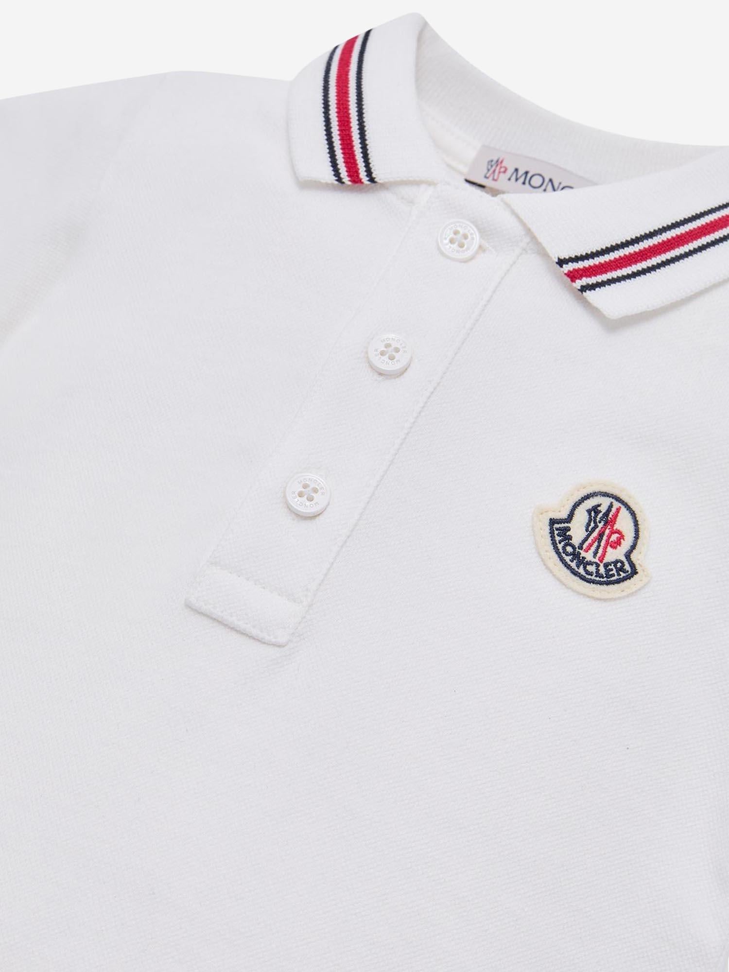 TUTINA IN PIQUET DI COTONE CON FINITURE TRICOLORE 8l000068496F 034 MONCLER ENFANTS 