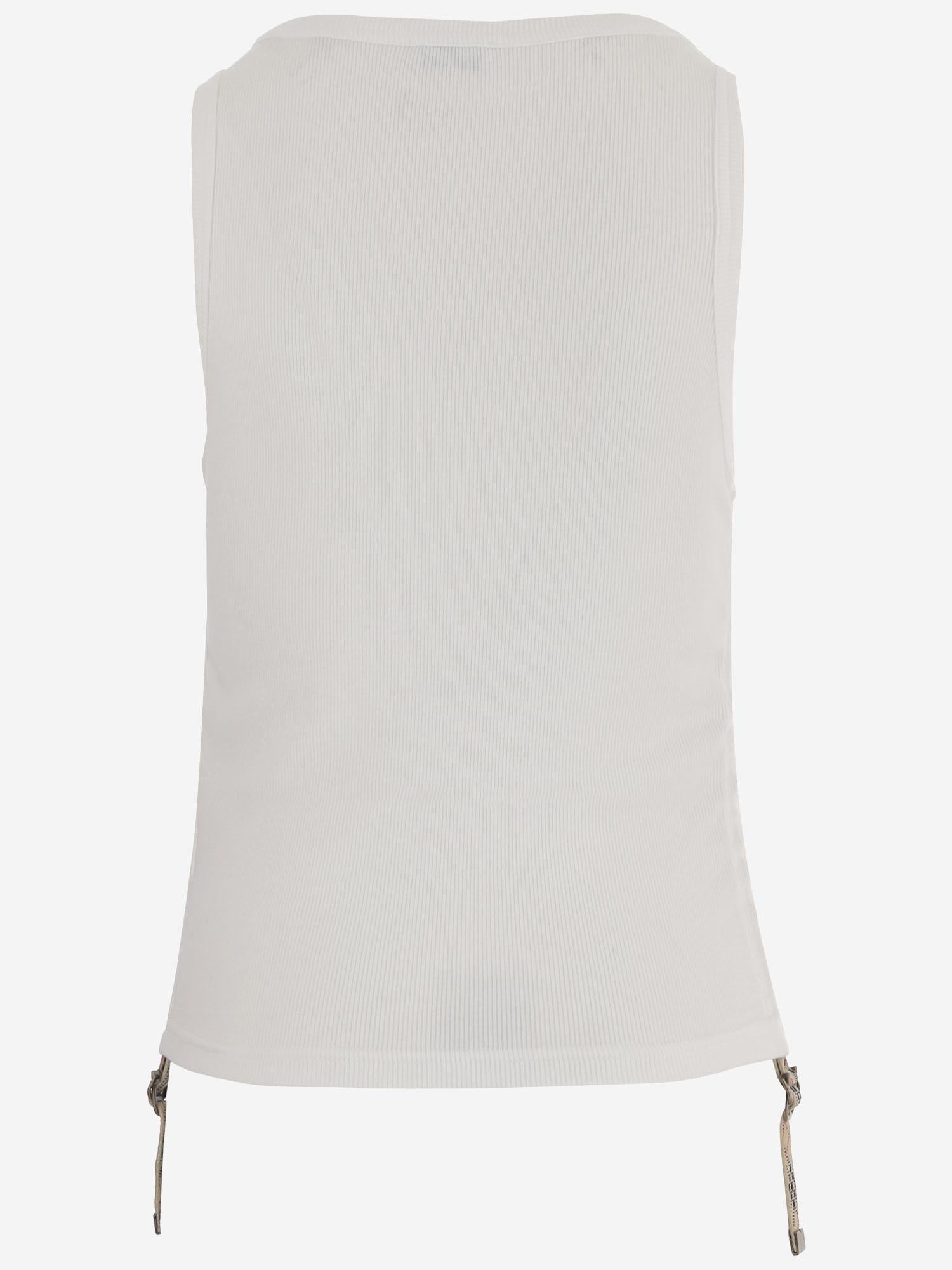 CANOTTA IN COTONE STRETCH 8123631 CHALK BURBERRY 