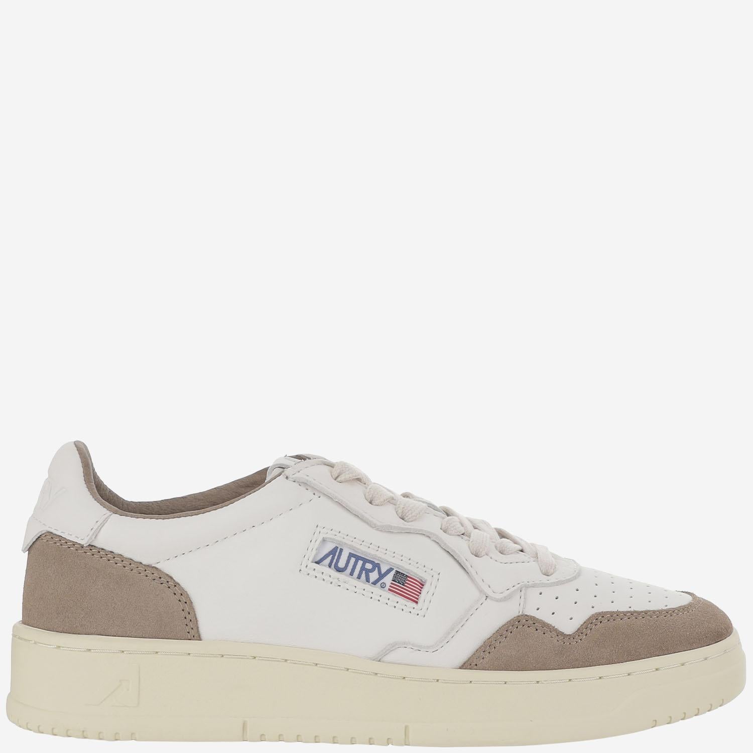 SNEAKERS LOW MEDALIST IN PELLE AULMGS43 WHTTOBACCO AUTRY 