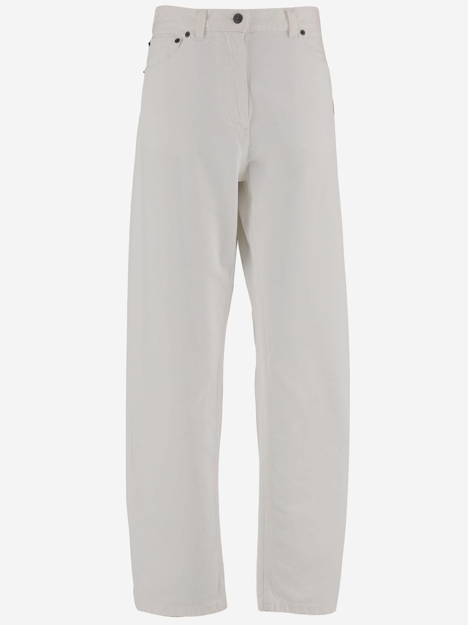 JEANS BURTY IN COTONE 7776W4247 WHT THE ROW 