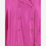 Giacca doppiopetto in seta DLWPJMA04E FUCSIA PERO 