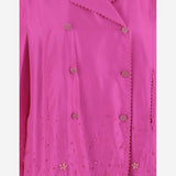 Giacca doppiopetto in seta DLWPJMA04E FUCSIA PERO 