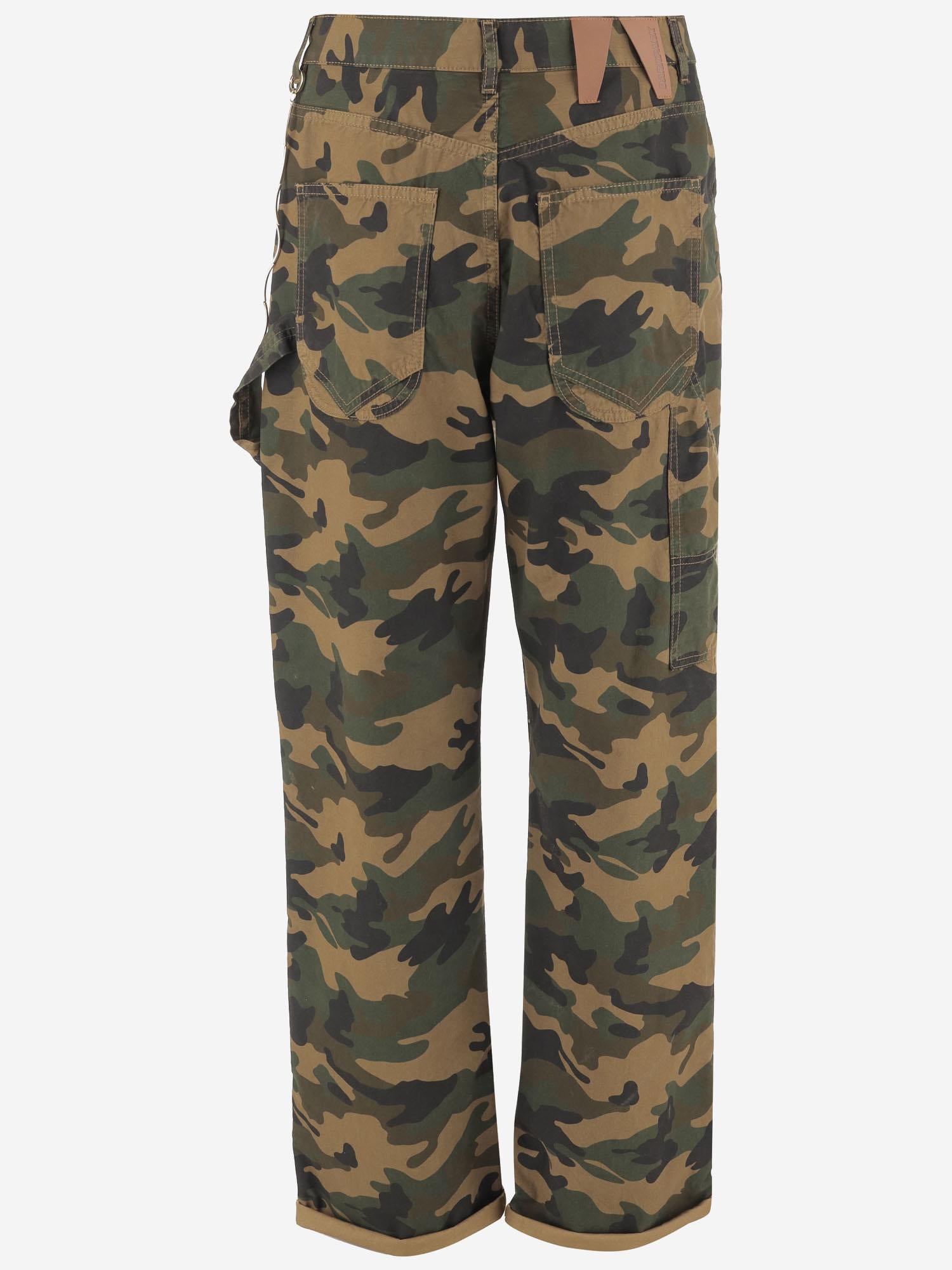 PANTALONI CARGO MIMETICI IN COTONE WTR68 FAP160018 DARKPARK 