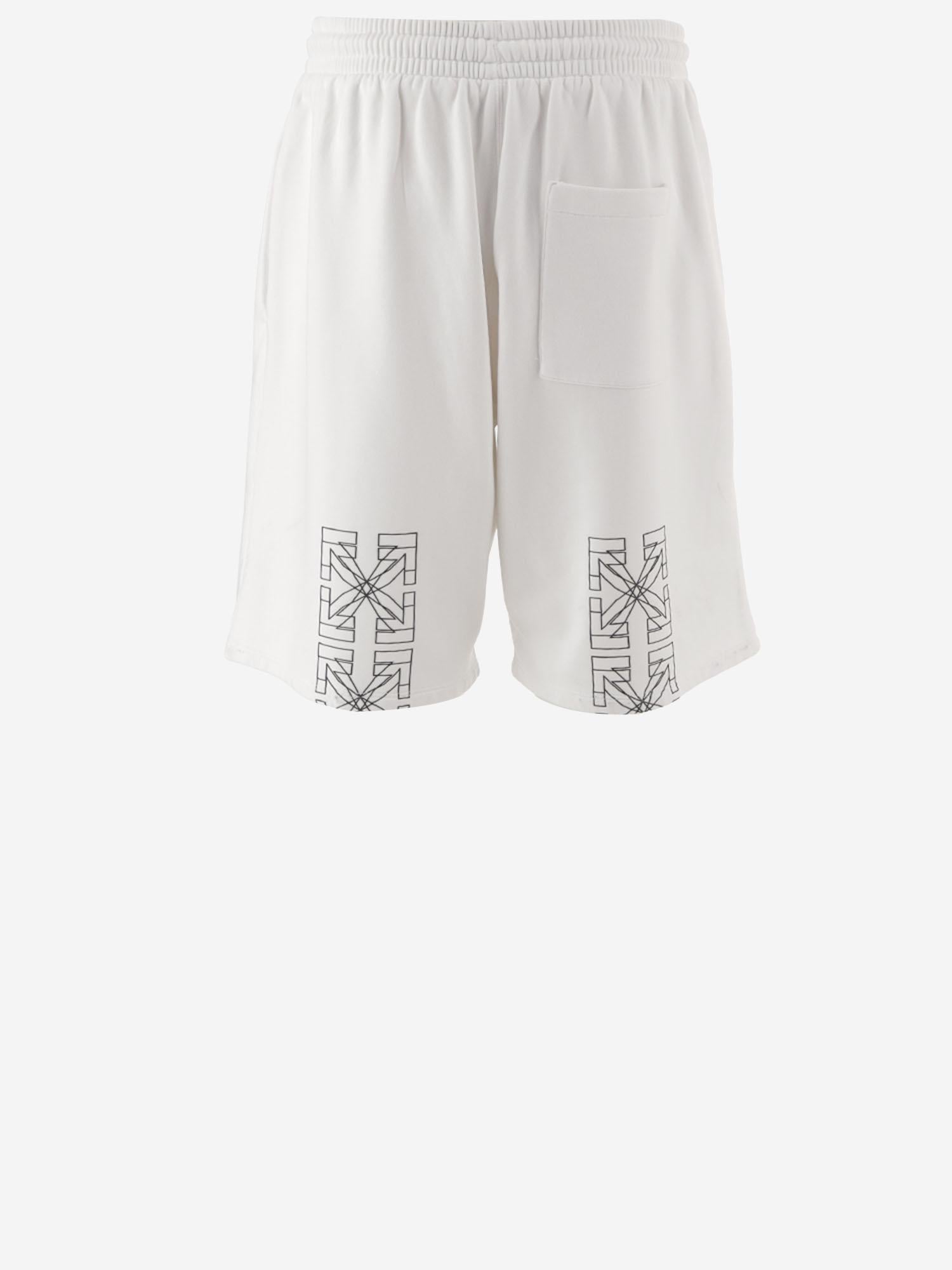 PANTALONI CORTI HERALDIC ARROW IN COTONE 44MCI013S26F004100 1000 OFF-WHITE 