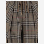 PANTALONI CHECK IN VISCOSA E SETA 8107907 BRUSHIPCHECK BURBERRY 