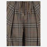 PANTALONI CHECK IN VISCOSA E SETA 8107907 BRUSHIPCHECK BURBERRY 