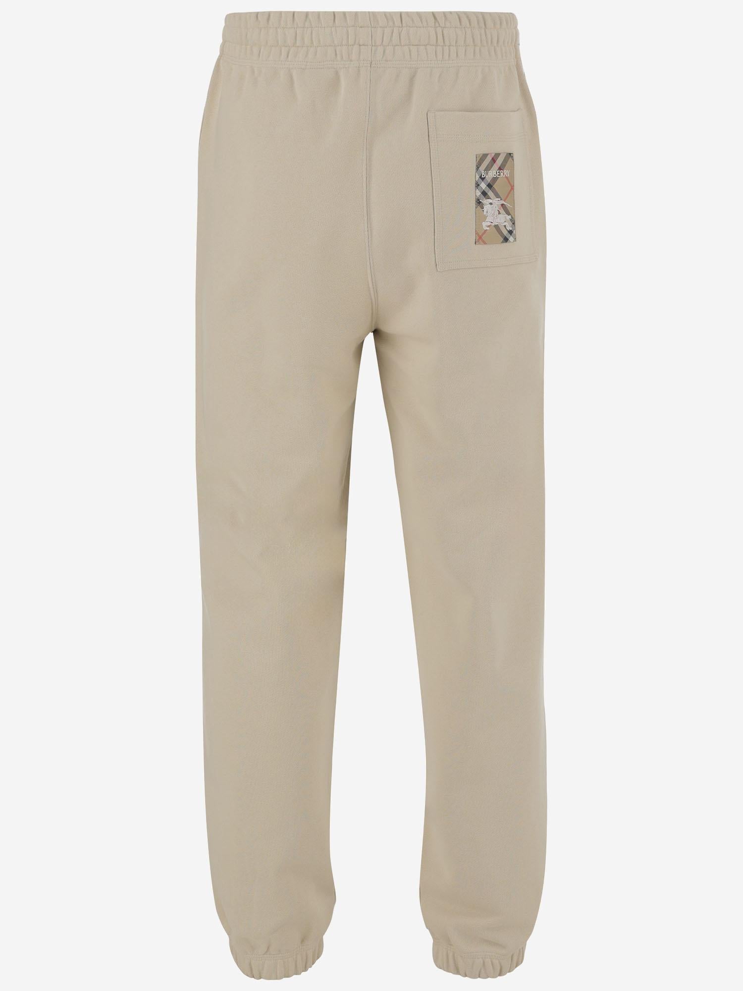 PANTALONI IN COTONE 8103518 NUTMEG BURBERRY 