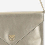 BORSA MINI PIATTA IN PELLE 105347 A2O9ZZLV PINKO 