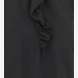 TOP CON VOLANT A MANICHE CORTE IN CRÊPE DE CHINE CH26SHT33005 001 CHLOE 