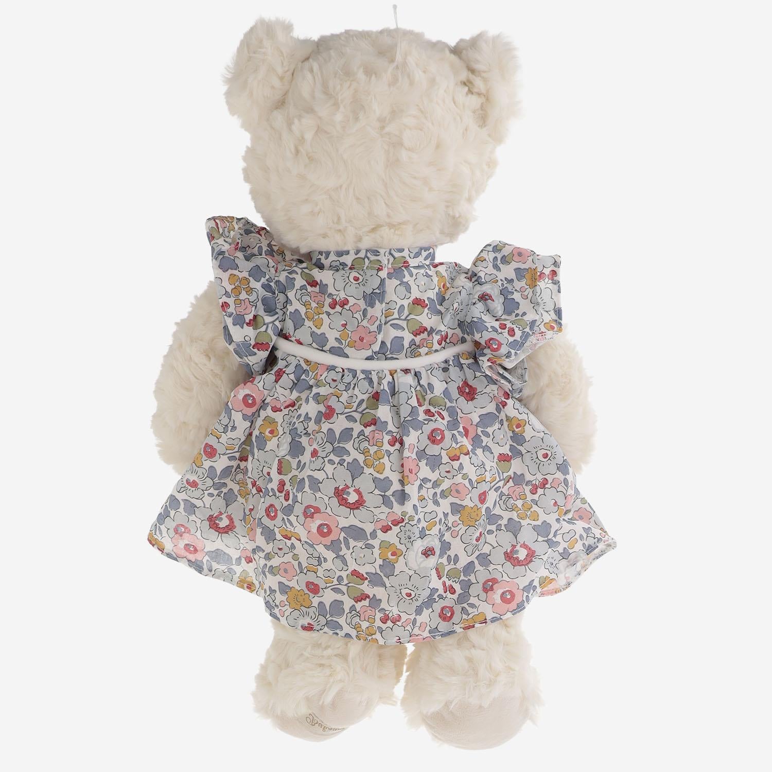 ORSACCHIOTTO VESTITO FLOREALE IN PELUCHE ANNI 35 CM BUKOWSKI 