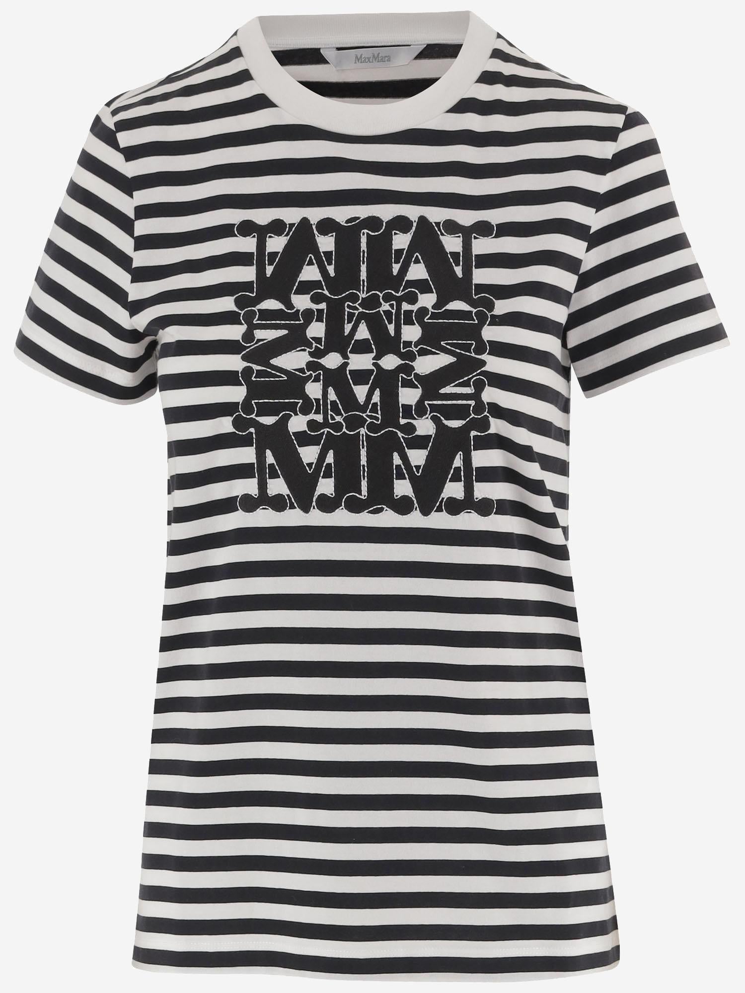 T-SHIRT IN COTONE CON LOGO MXMRUTA 004 MAX MARA 