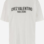 T-SHIRT IN JERSEY  DI COTONE CON STAMPA CHEZ VALENTINO 6B3MG24Q95W A03 VALENTINO 