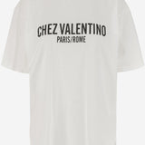 T-SHIRT IN JERSEY  DI COTONE CON STAMPA CHEZ VALENTINO 6B3MG24Q95W A03 VALENTINO 