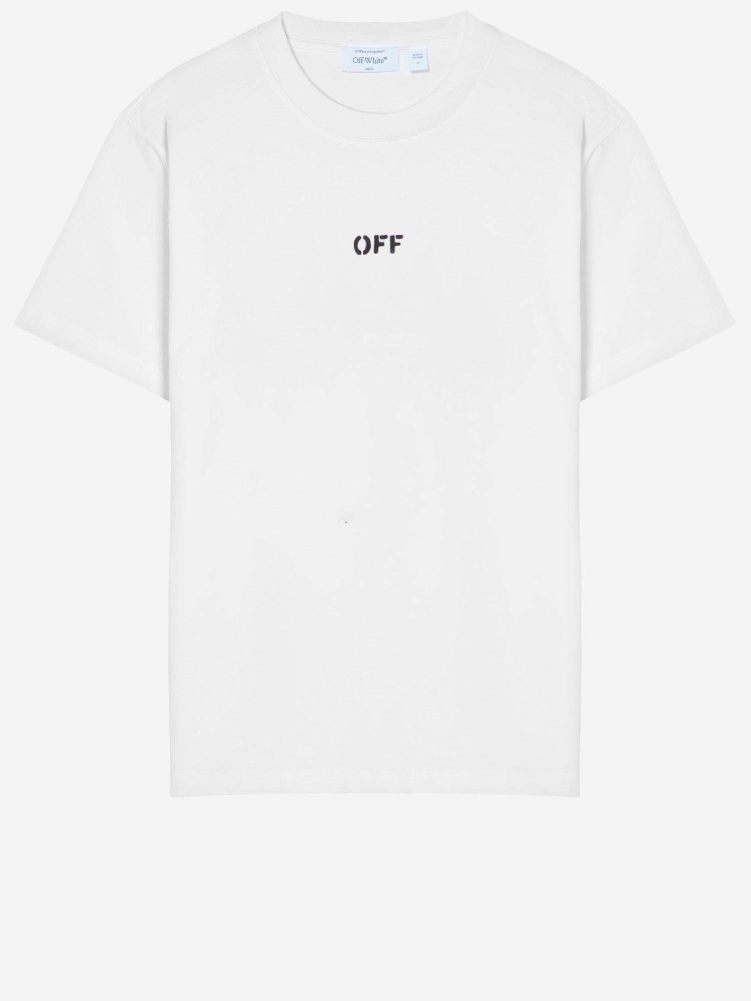 T-SHIRT IN COTONE CON LOGO 44MAA120S26J00I100 1000 OFF-WHITE 