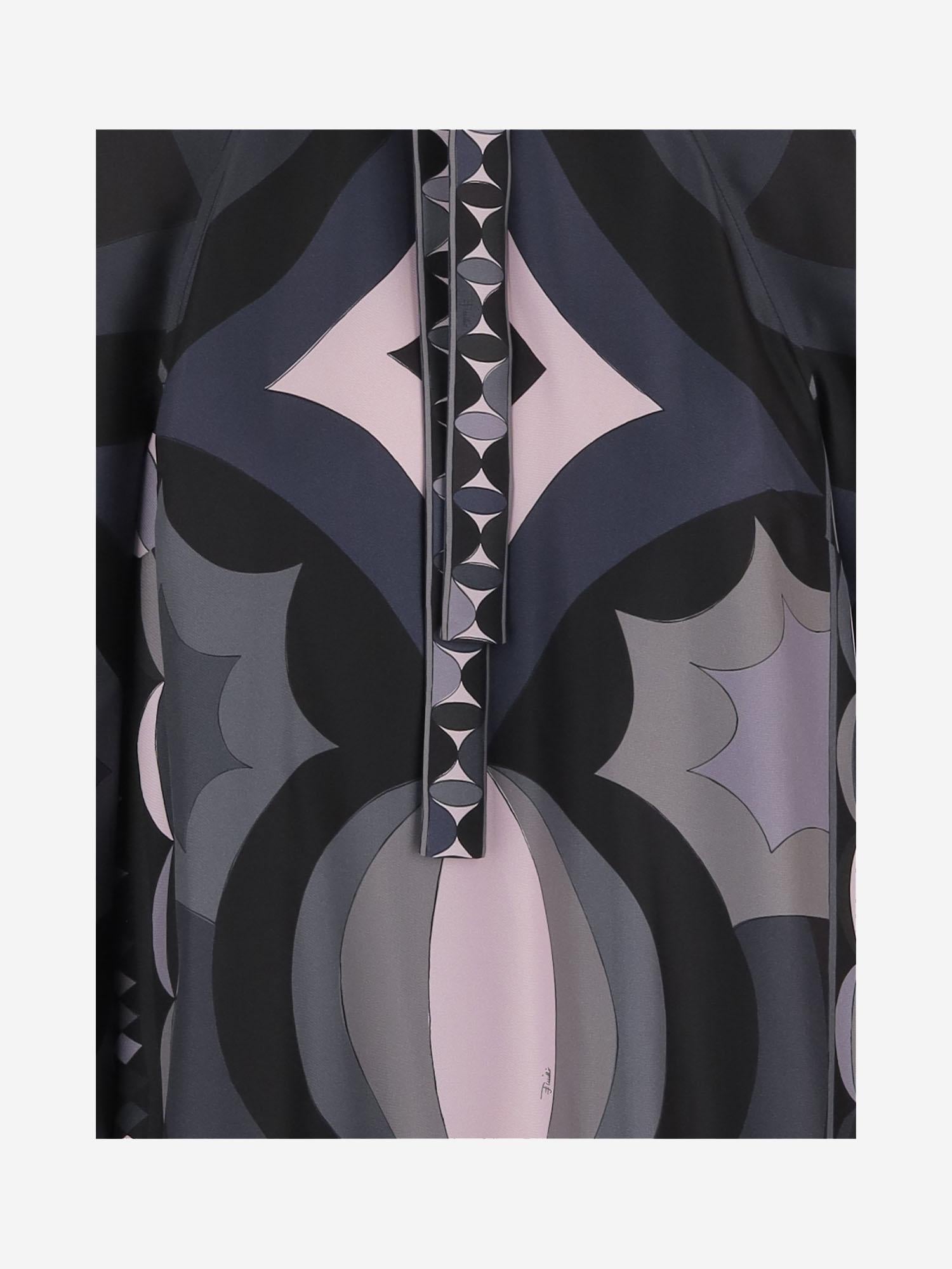 ABITO IN SETA CON STAMPA GEOMETRICA 5URG20 5U881023 EMILIO PUCCI 