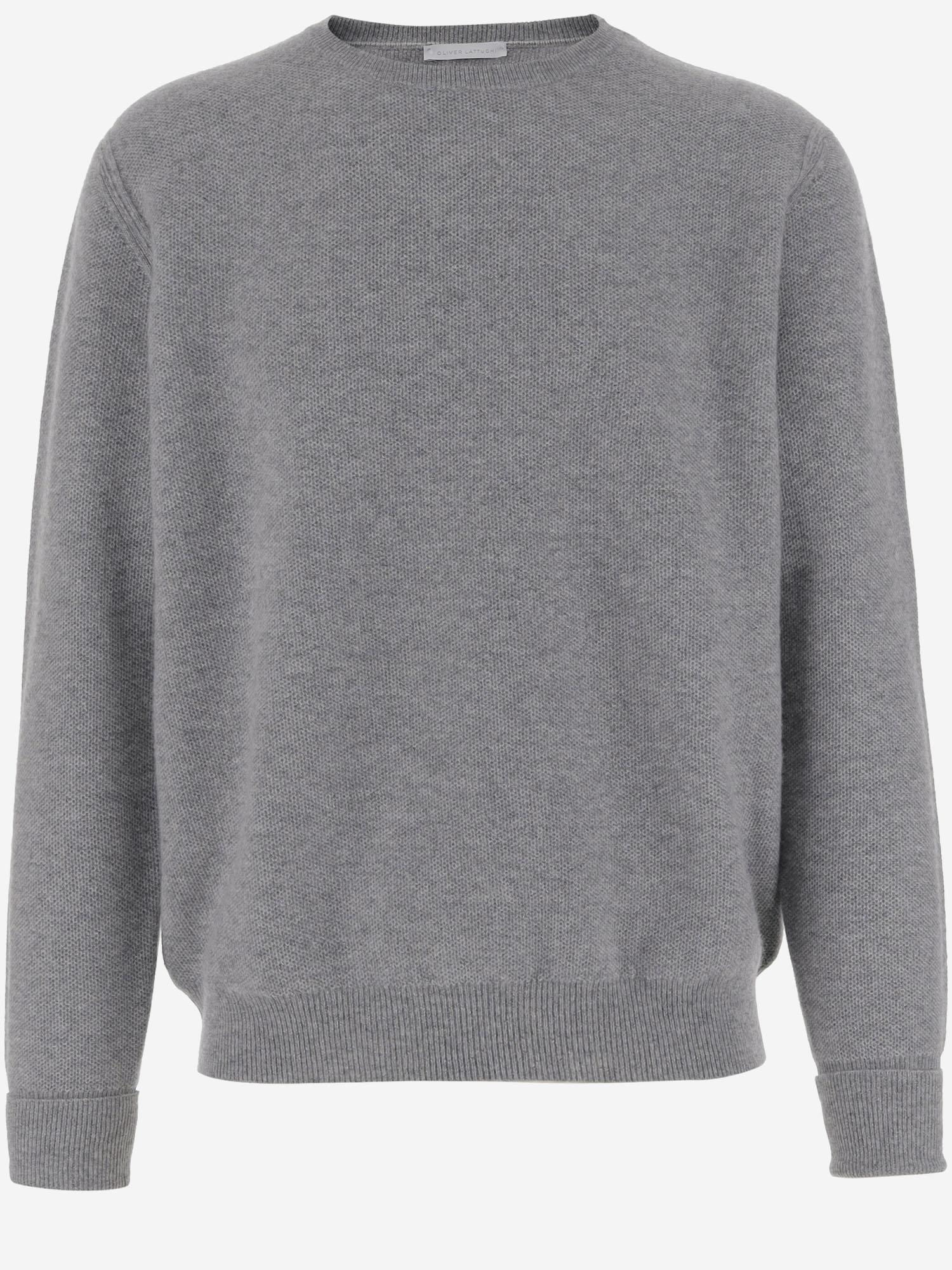 MAGLIONE IN CASHMERE U110WS SLATE OLIVER LATTUGHI 
