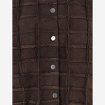 GIUBBOTTO ARMATURA IN PELLE CON MOTIVO QUADRATO T005 LEASQBROWN NICCOLO PASQUALETTI 