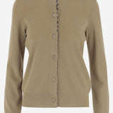 Cardigan in lana 8112164 FLAX BURBERRY 