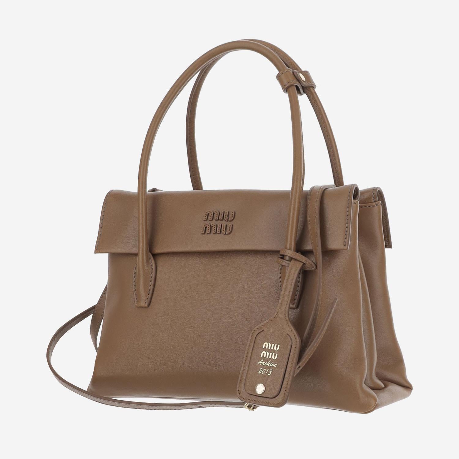 Borsa Solitaire in pelle 5BA302 2IFPF0039 MIU MIU 