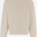 FELPA IN COTONE CON LOGO RICAMATO 859817 Y36SW7425 SAINT LAURENT 