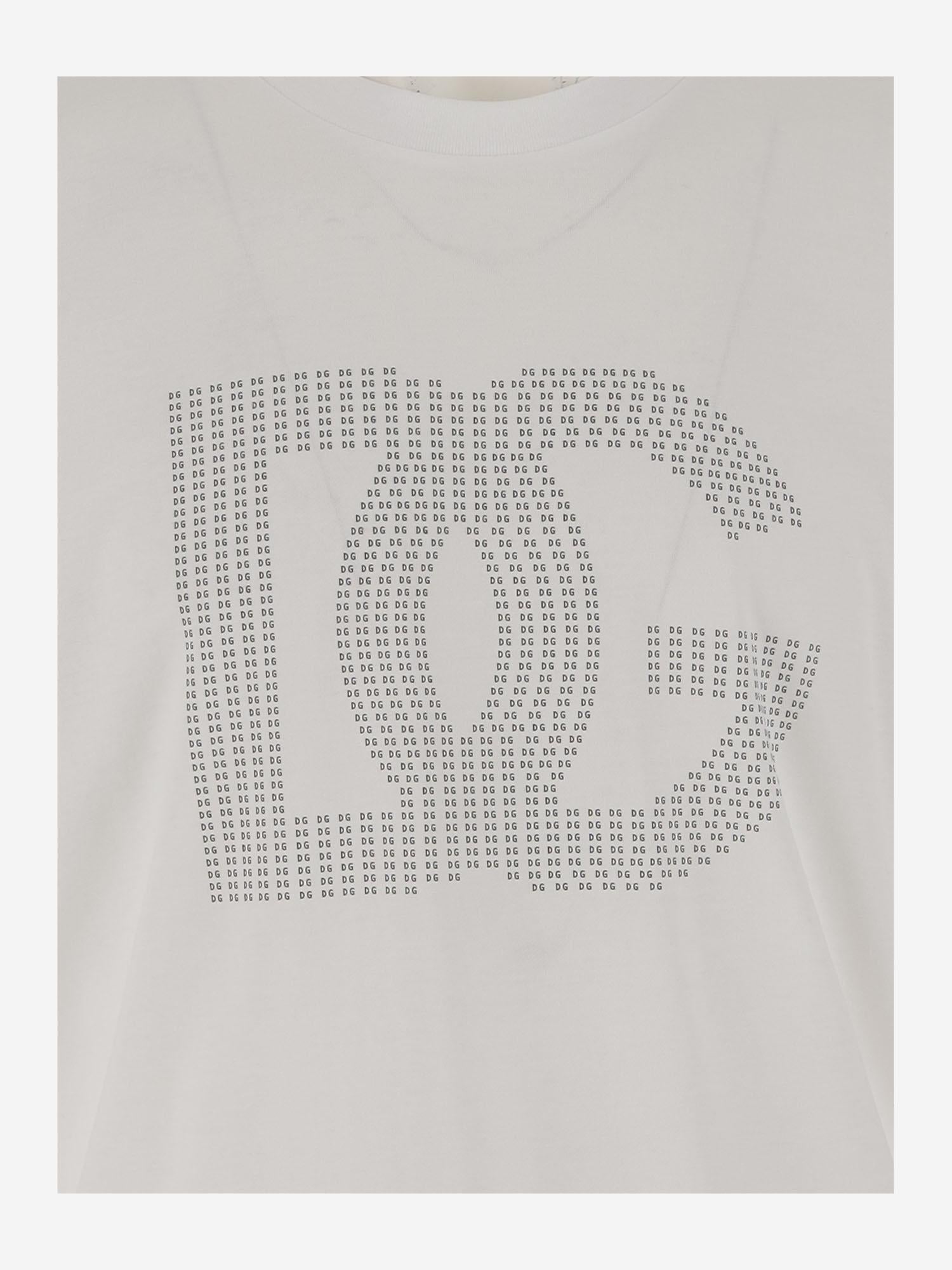 T-SHIRT IN COTONE CON LOGO G8PN9T G7O4OW0800 DOLCE & GABBANA 